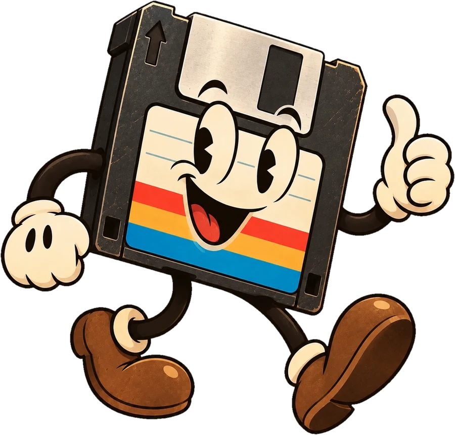 Disketto giving a thumbs up